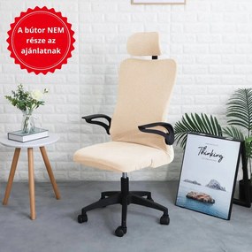 Forgószék- és FejtámlaHuzat (vízlepergető, 1 részes, bézs)