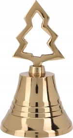 Arany karácsonyi harang 10 cm, fa