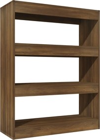 vidaXL barna tölgyszínű fa könyvszekrény/térelválasztó 80x30x103 cm