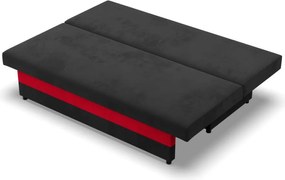 Sony kanapé, szövet anyag, hab töltet, fekete - piros