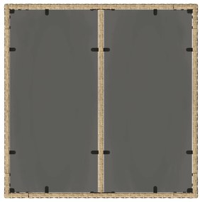 2 db Bézs Polirattan 90 x 90 x 75 cm UV-álló anyagok