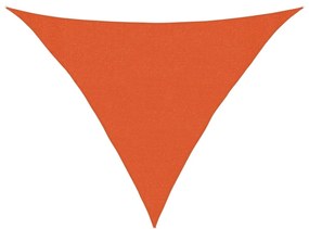 narancssárga HDPE napvitorla 160 g/m² 3 x 3 x 4,2 m
