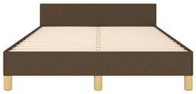 sötétbarna szövet ágykeret matrac nélkül 120x200 cm