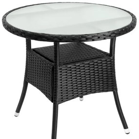 Deuba Rattan asztal - ovális - 80 cm