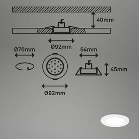 Briloner - 3x LED fürdőszobai dimmelhető lámpa LED/4,8W/230V IP65