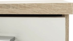íróasztal, tölgy sonoma/fehér, EUSTACH