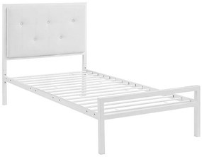 Hanna fém ágykeret ajándék ágyráccsal, több méretben és színben-Fehér 90x200 cm-es-fehér