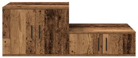Tárolószekrény Régi Fa 127x41x40 cm Mérnöki Fa