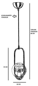 Függőlámpa fém búrával ø 18 cm Ahu – Opviq lights