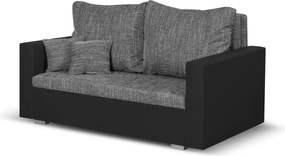 LEO Kétszemélyes kinyitható kanapé Szürke/fekete