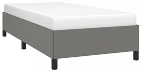 sötétszürke szövet ágykeret matrac nélkül 100x200 cm
