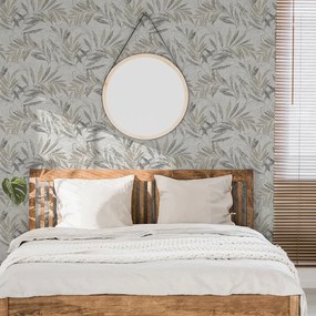 Arthouse Signature 2 Luxury Leaf ezüst-szürke leveles texturált vinyl tapéta – 299302