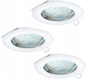 Süllyesztett Led lámpa szett, 9 W, fehér, 3 db, meleg fehér, IP20