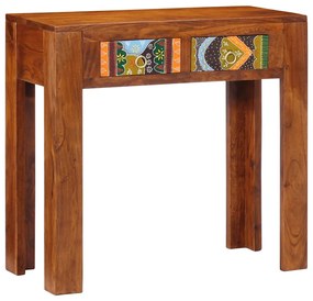 konzolasztal 80x35x75 cm tömör fa akácfa