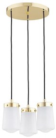 Argon 6164 - Csillár zsinóron PASADENA 3xE27/15W/230V arany/fehér