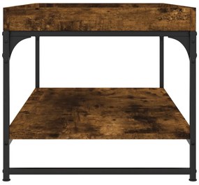 Füstös tölgy színű szerelt fa dohányzóasztal 100x49x45 cm