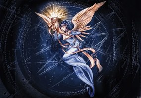 Flizelin fotótapéta 254x184 Angyal örök lángot hordoz +ragasztó