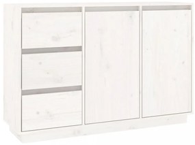 fehér tömör fenyőfa tálalószekrény 111 x 34 x 75 cm