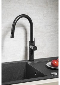 Sapho - Mosogatócsap kihúzható permetezővel FLAWO matt fekete