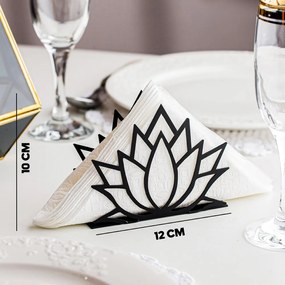 Pundarika Szalvéta tartó 12x4x10 Fekete N