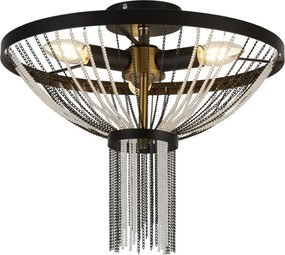 Mennyezeti Lámpa Fekete BAGUETTE SEARCHLIGHT 86353-3BK