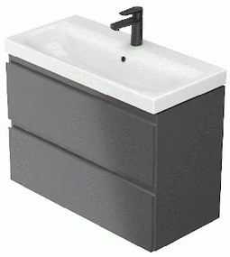 Cersanit Moduo Slim, falra akasztható mosdószekrény 80x38x57 cm, antracit matt, S590-089