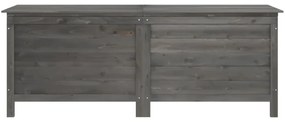 antracit tömör fenyőfa kerti tárolóláda 150 x 50 x 56,5 cm
