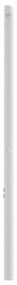 fehér fém fejtámla 75 cm