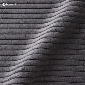 Szürke kárpitozott franciaágy tárolóhellyel ágyráccsal 180x200 cm Mattis Cord – Meise Möbel