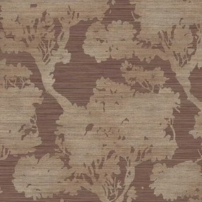 Parato Cristiana Masi Ornamenta Albero barna-lila fa mintás texturált vlies tapéta – 35958