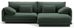 Sötétzöld sarokkanapé (jobb oldali) Torino – Micadoni Home
