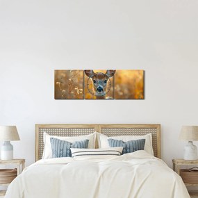 Kép - őzike (órával) (90x30 cm)