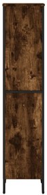 füstös tölgy színű szerelt fa könyvszekrény 50 x 31 x 137,5 cm