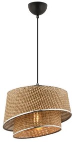 BARETTE kábeles csillár 1xE27/60W/230V barna/fényes króm