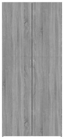 szürke sonoma színű szerelt fa cipősszekrény 80x35,5x180 cm
