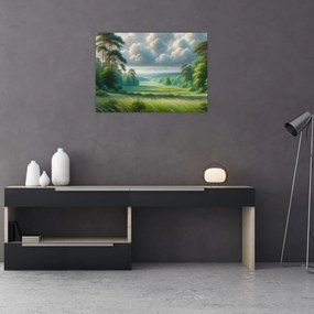 Kép - Zöld táj (70x50 cm)