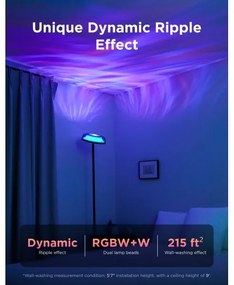 Govee-LED RGBICWW Fényerőszabályozható állólámpa UPLIGHTER MATTER LED/24W/230V Wi-Fi