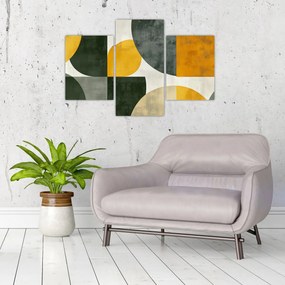 Kép - Olívazöld absztrakció (90x60 cm)