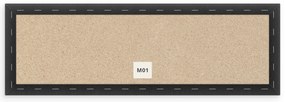 Bársony kárpitozott panel - Téglalap - 90x30cm Szín: Szürke