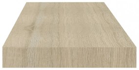 tölgyszínű MDF lebegő fali polc 60 x 23,5 x 3,8 cm