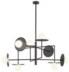 Redo 01-2753 - Rúdos csillár PLATO 8xG9/10W/230V fekete