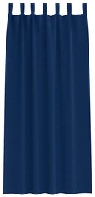 Függönyök függönyökkel 2 pcs Sötétkék 225 x 140 cm Poliészter
