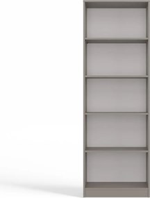 R60 polcos szekrény, könyvtartó, 60x182x30 cm, agyag színű