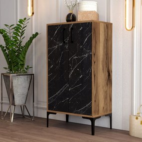 Prag - Walnut, Black Marble