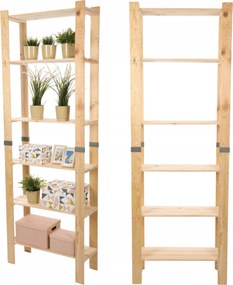 Könyvespolc játékpolc fa könyvespolc kamra 230cm Fenyő