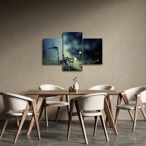 Kép - szitakötő a csillogó éjszakában (90x60 cm)
