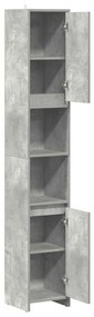 betonszürke forgácslap fürdőszobaszekrény 30 x 30 x 183,5 cm
