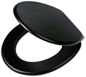 Tiger Blackwash fekete MDF finoman záródó WC-ülőke
