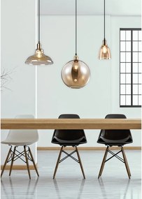 Sárgaréz színű fém függőlámpa üveg búrával ø 28 cm Aldo – Reality