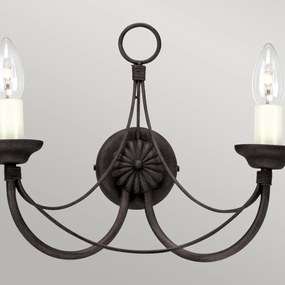 Elstead Lighting CARISBROOKE CB2-BLACK Fali lámpa 2x60W/E14